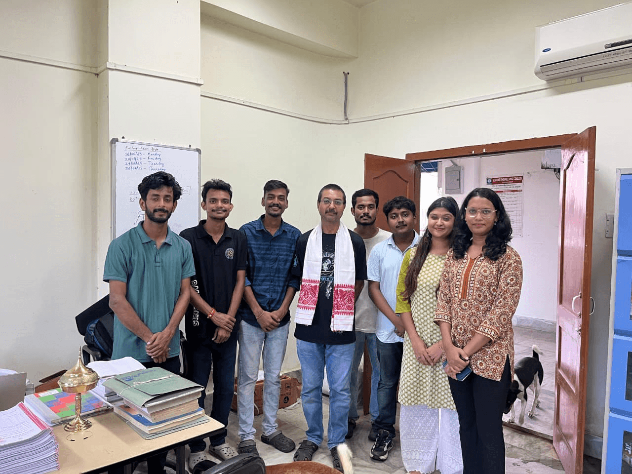 Founder with children